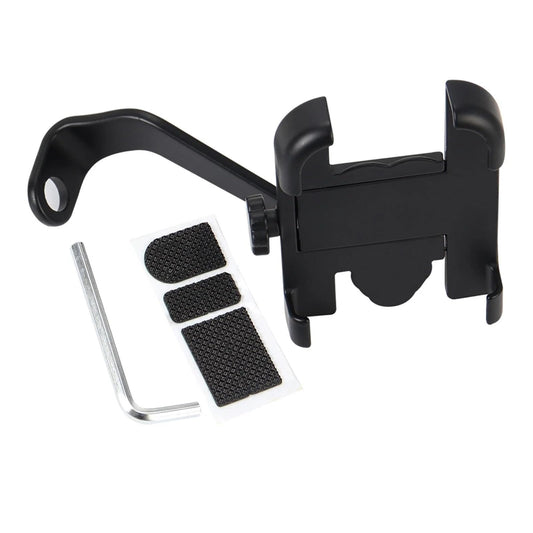 Soporte Metálico para Celular en Espejo Retrovisor de Motocicleta y Scooter