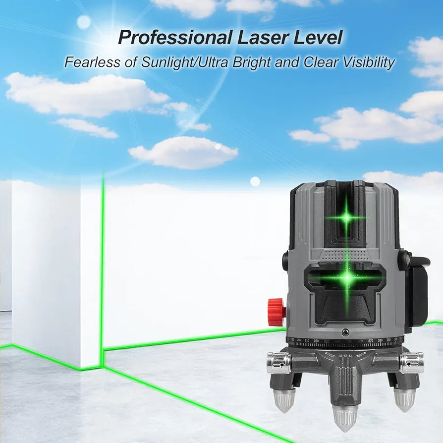 Nivel Láser Nanwei de 2 Líneas 520NM – Luz Verde Profesional, Autonivelante y Resistente