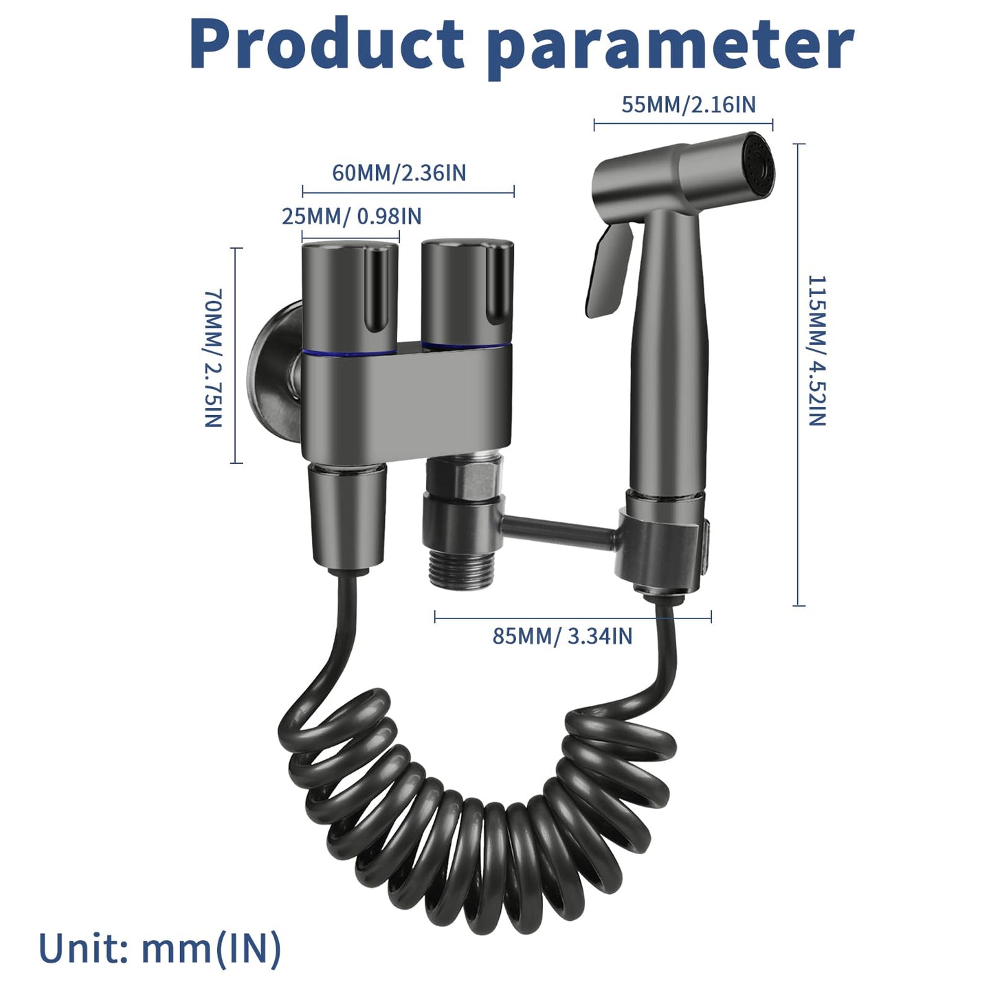 Rociador de Bidé de Mano para Inodoro - Acero Inoxidable 304