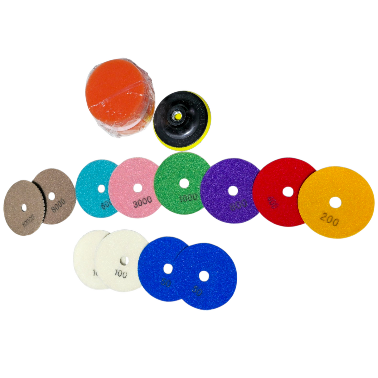 Kit de Discos de Pulido Diamantados 4” / 100mm (12 discos)