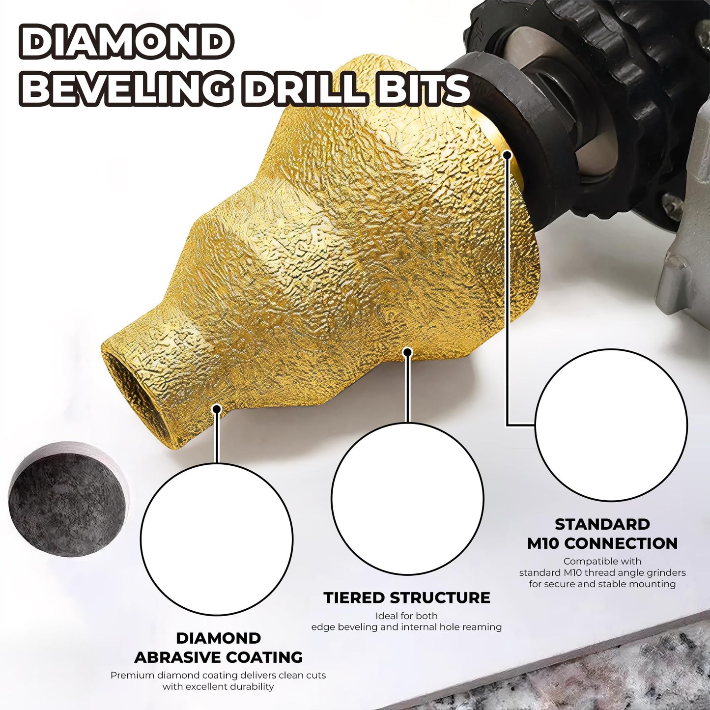 Fresa de Diamante 50mm M14 para Taladro y Amoladora