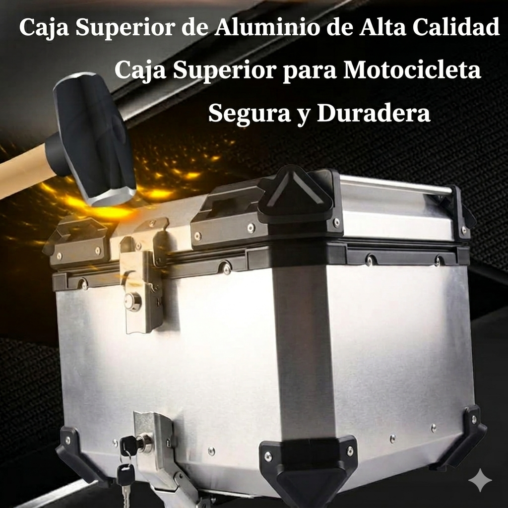 Cajón de Aluminio Premium para Motocicleta (100 Litros)