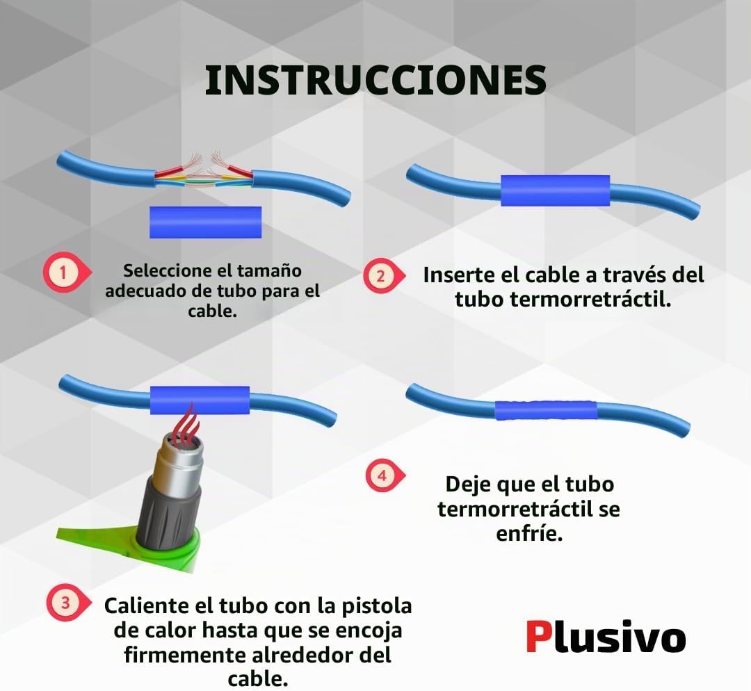 Kit de Tubos Termorretráctiles 800 Piezas (12 Medidas)