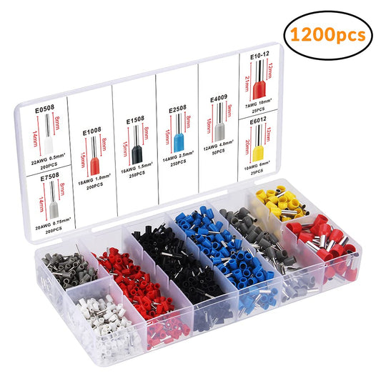Kit de Herramientas de Crimpado de Alambre con 1200 Terminales