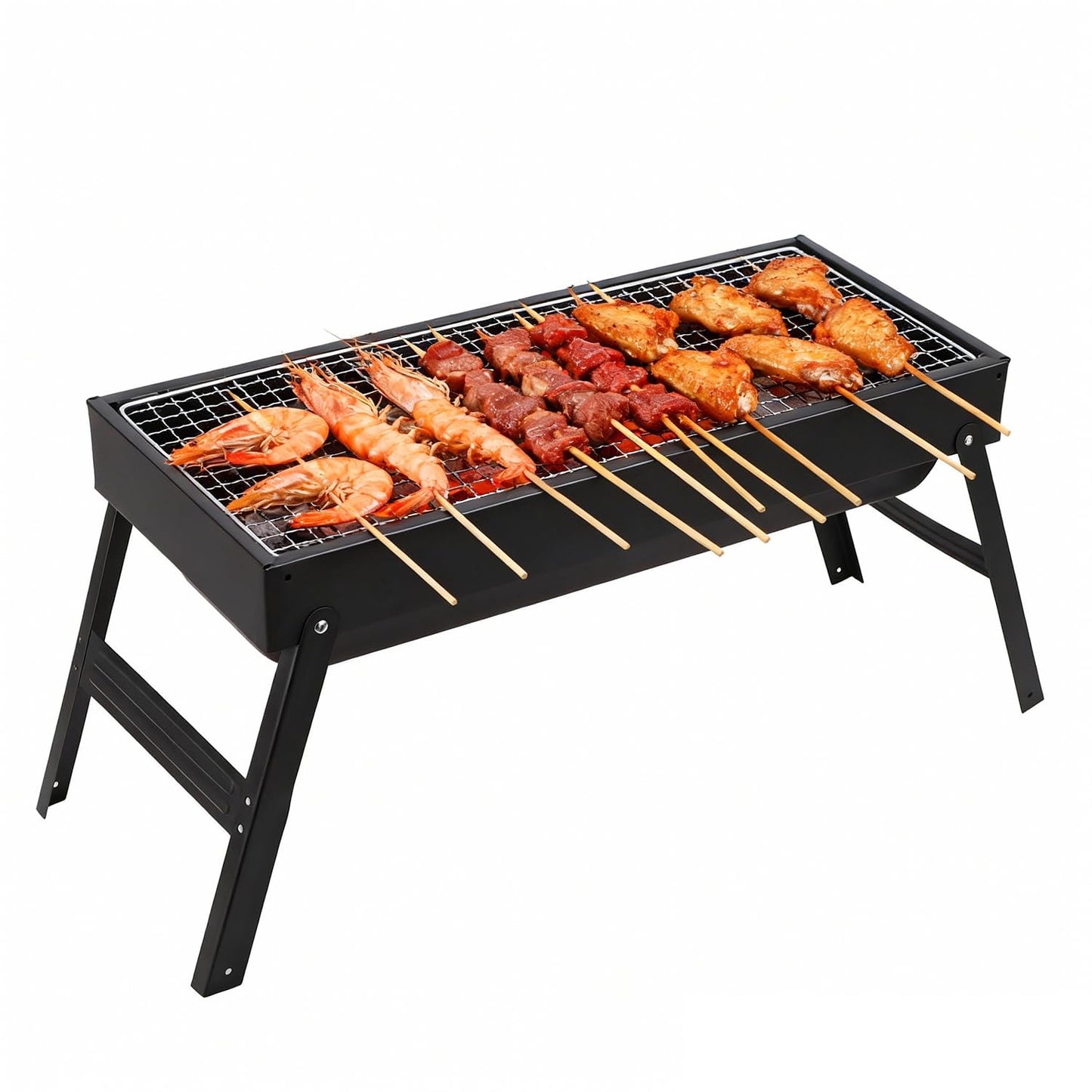 Parrilla BBQ Portátil Plegable de Carbón para Aire Libre