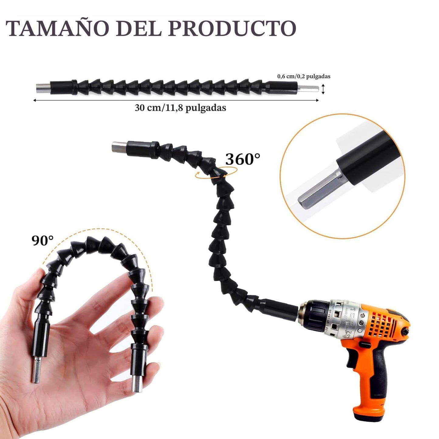 Kit 17 Extensiones de Broca Flexible – Llega a Lugares Difíciles 🔧