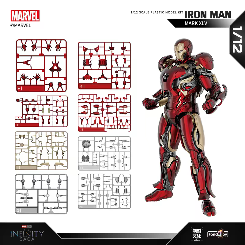 Figura de Acción Articulada Iron Man Mark XLV (The Infinity Saga - Escala 1/12)