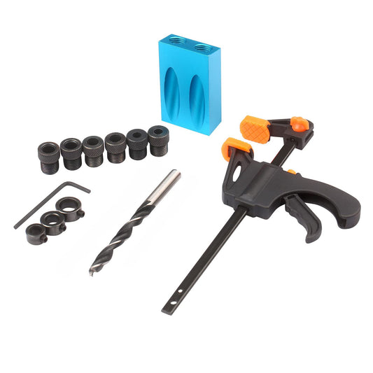 Plantilla de Agujero de Bolsillo 15 Piezas – Taladro de clavija 15° - Pocket Hole Jig