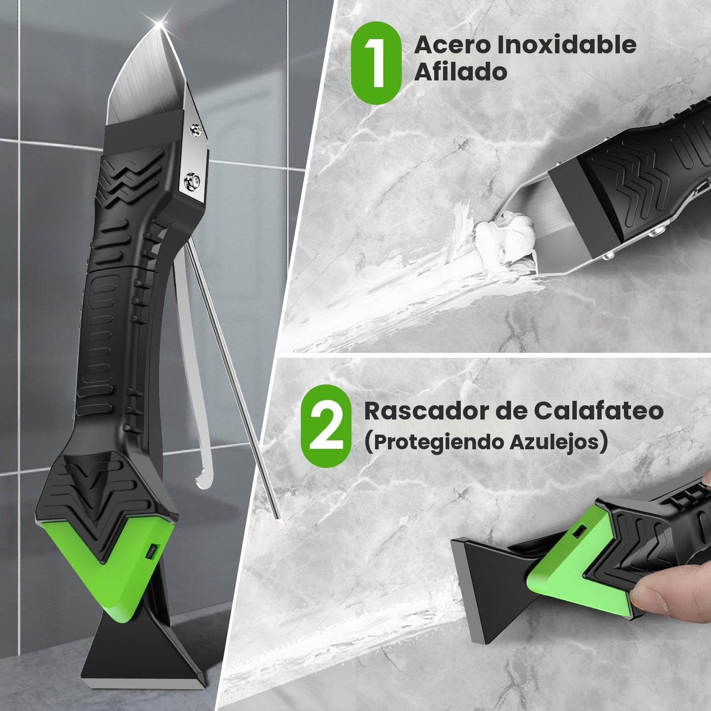 Kit de Herramientas 5 en 1 para Aplicación y Remoción de Silicona