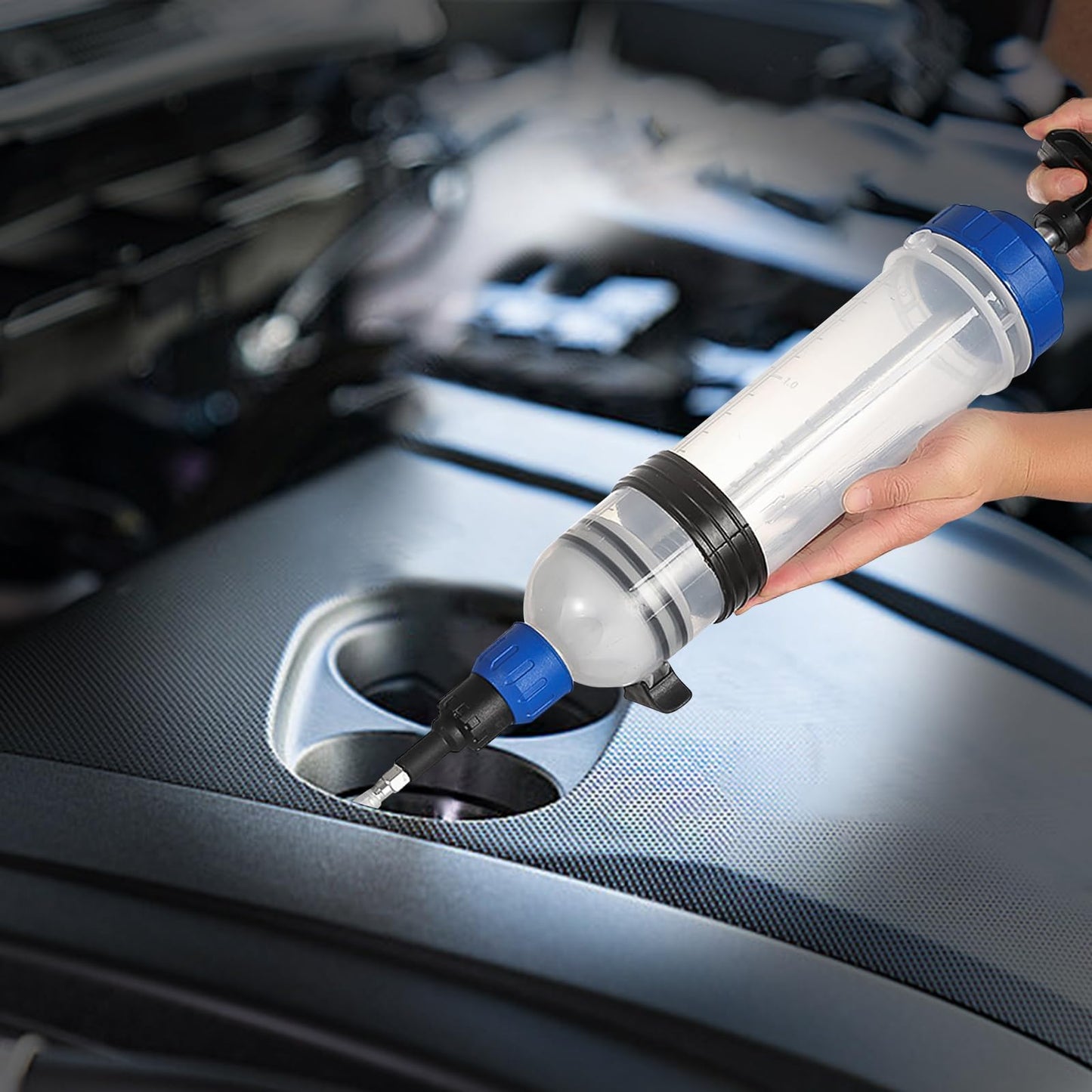 Extractor y Inyector de Fluidos Automotriz Gran Capacidad (1500 cc / 1.5 Litros)