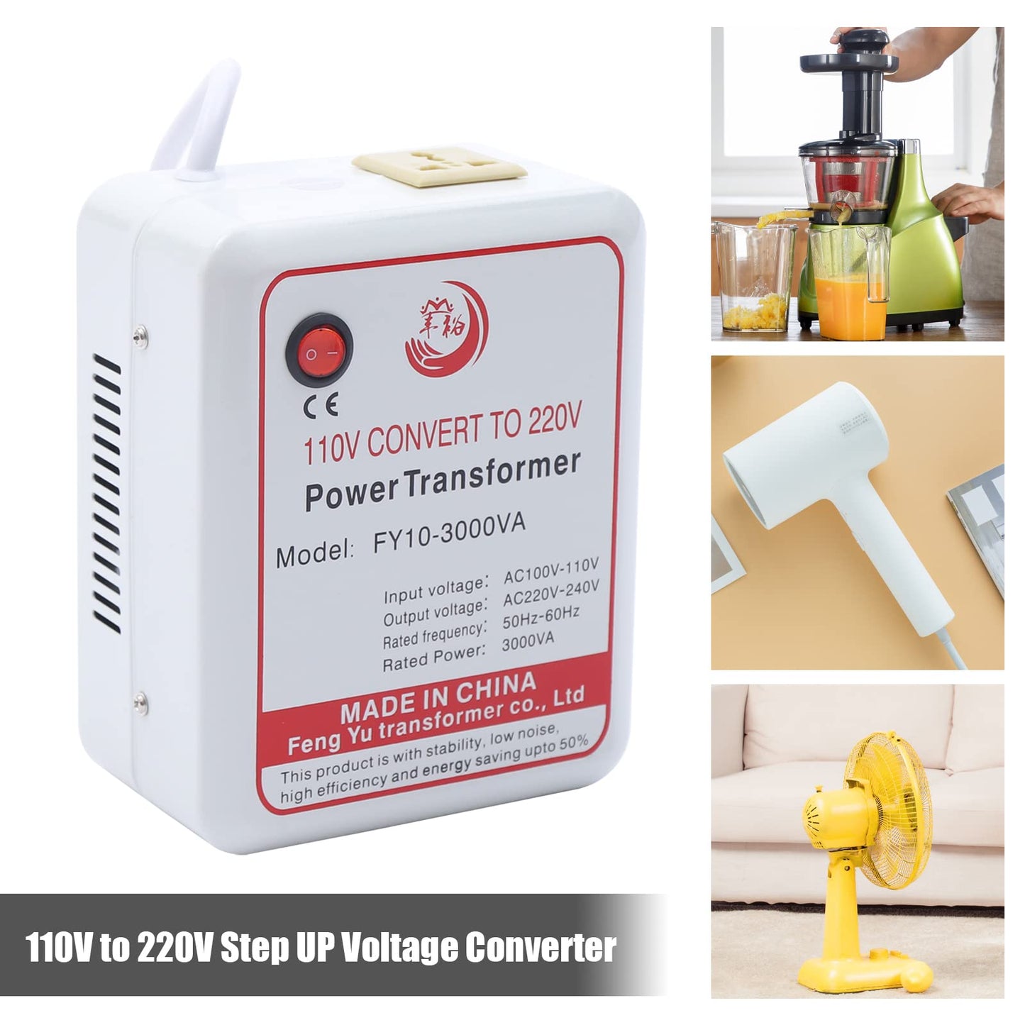 Convertidor / Transformador de Voltaje 3000W — 110V a 220V