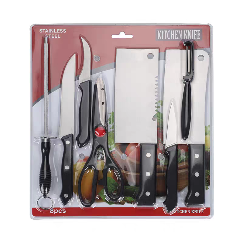 Set Juego de Cuchillos de Cocina en Acero Inoxidable (8 Piezas)