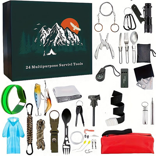 Kit de Supervivencia y Camping 24 en 1