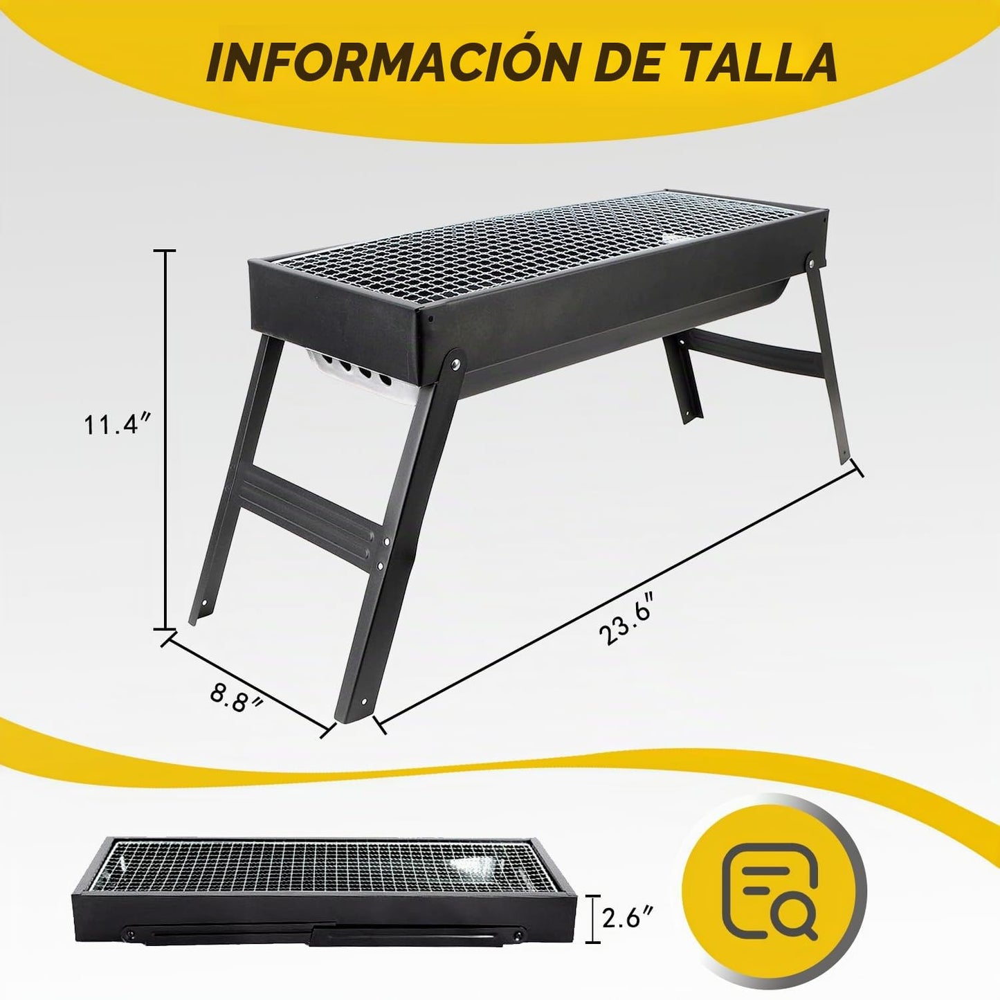 Parrilla BBQ Portátil Plegable de Carbón para Aire Libre
