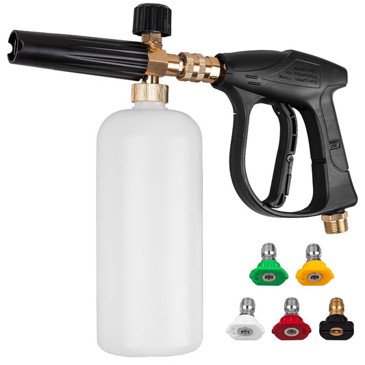 Pistola de Lavado de Alta Presión con Cañón de Espuma (1 Litro)