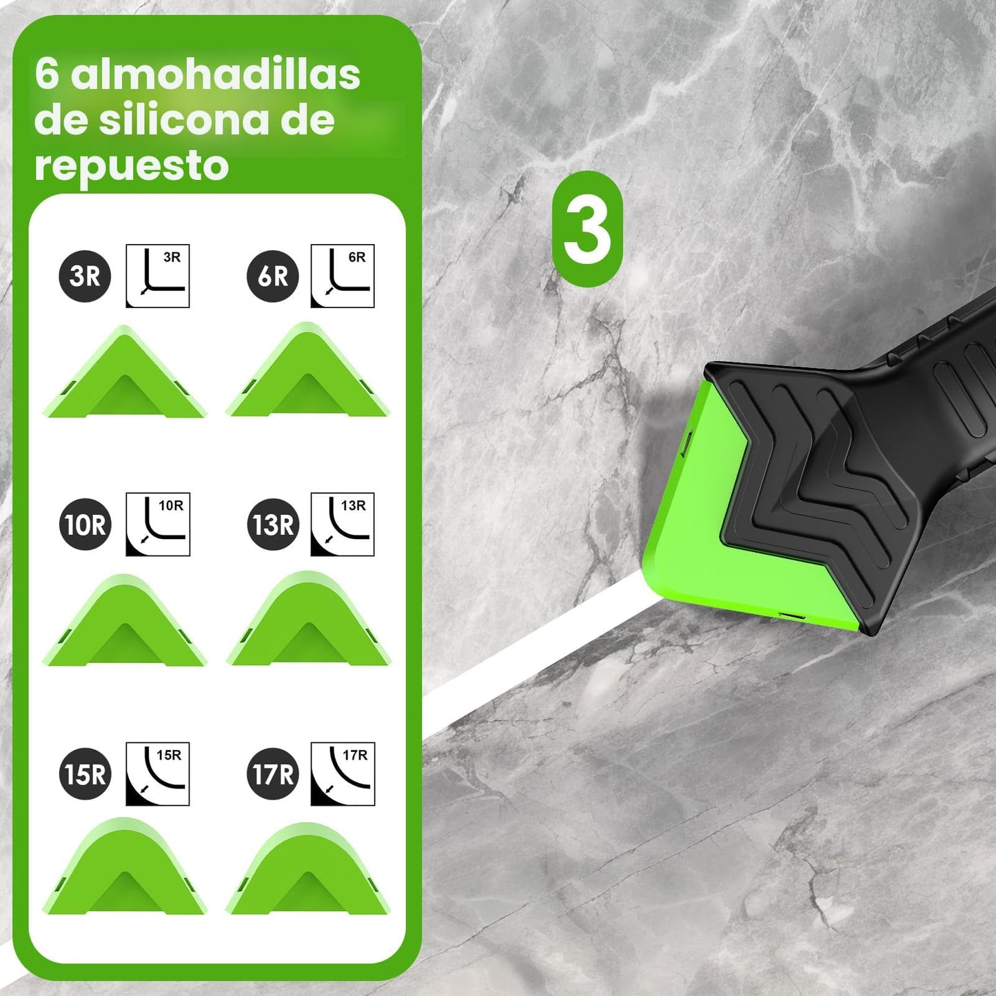 Kit de Herramientas 5 en 1 para Aplicación y Remoción de Silicona